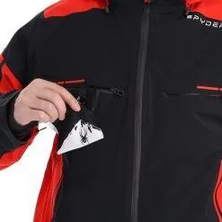 Spyder, Monterosa Gtx Skijacke Herren Volcano Rot, Schwarz -Icepeak Geschaft spyder monterosa gtx aa jas gevoerd heren charcoal grijs zwart 22spyde116v1 BI 12