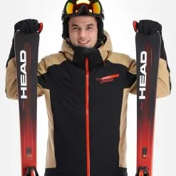 Spyder, Seventy - Eight Skijacke Herren Charcoal Braun, Schwarz -Icepeak Geschaft spyder seventy eight aa jas gevoerd heren charcoal bruin zwart 22spyde135v2 BI 05