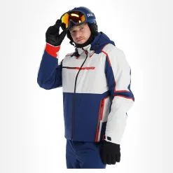 Spyder, Titan Skijacke Herren Glacier Blau, Weiß -Icepeak Geschaft spyder titan aa jas gevoerd heren glacier blauw wit 22spyde134v2 BI 04