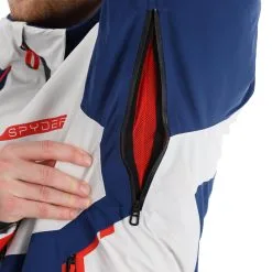 Spyder, Titan Skijacke Herren Glacier Blau, Weiß -Icepeak Geschaft spyder titan aa jas gevoerd heren glacier blauw wit 22spyde134v2 BI 08