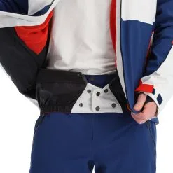 Spyder, Titan Skijacke Herren Glacier Blau, Weiß -Icepeak Geschaft spyder titan aa jas gevoerd heren glacier blauw wit 22spyde134v2 BI 09