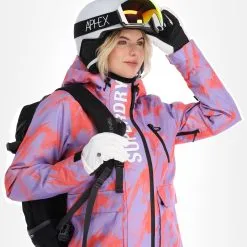 Superdry, Rescue Jacket Skijacke Damen Brush Camo Lilac Rosa -Icepeak Geschaft superdry rescue jacket aa jas gevoerd dames brush camo lilac roze 22super111v1 BI 05