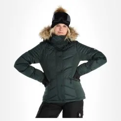 Superdry, Snow Luxe Puffer Skijacke Damen Eagle Grün -Icepeak Geschaft superdry snow luxe puffer ad midlayer dons jas dames eagle groen 22super110v1 BI 02
