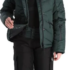 Superdry, Snow Luxe Puffer Skijacke Damen Eagle Grün -Icepeak Geschaft superdry snow luxe puffer ad midlayer dons jas dames eagle groen 22super110v1 BI 09
