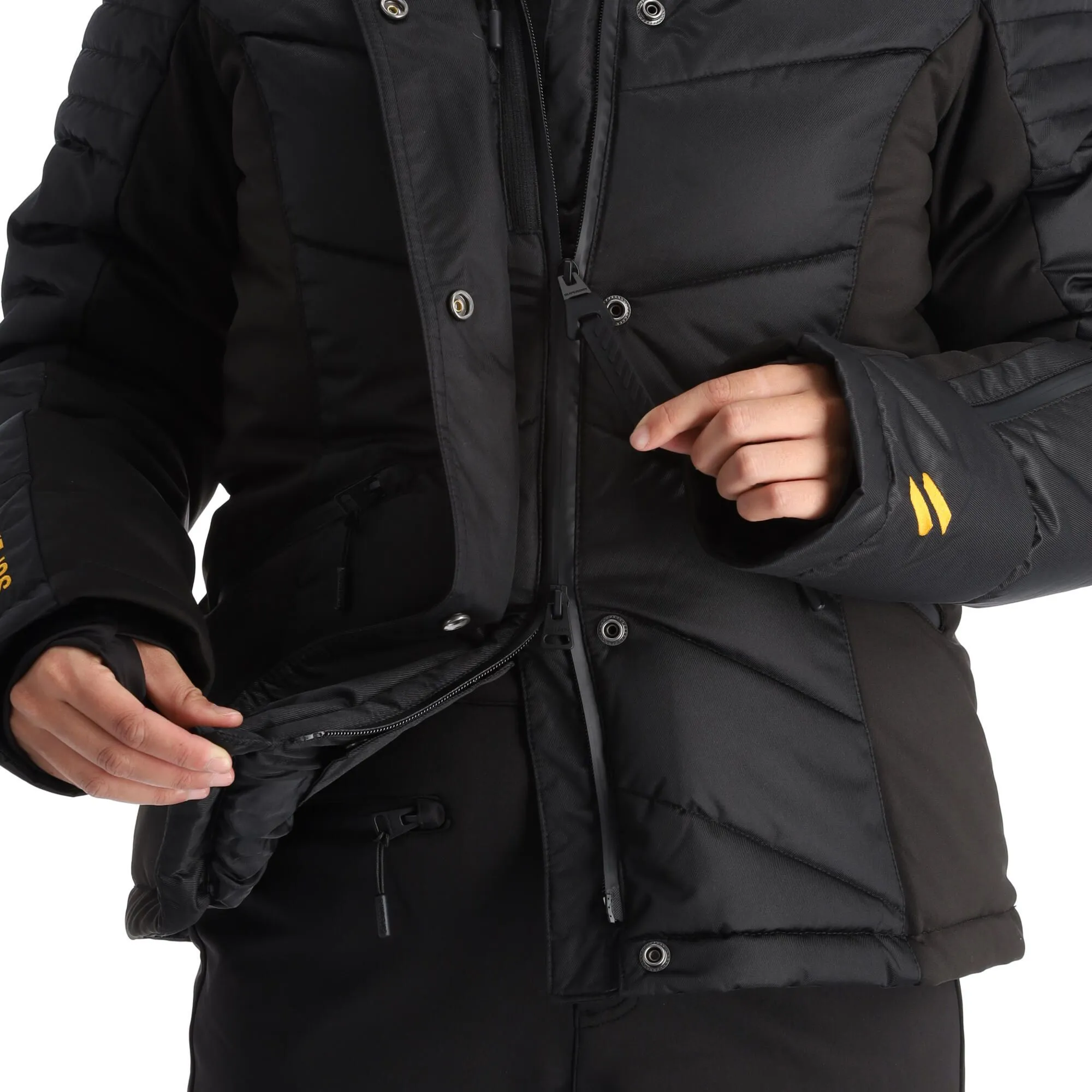 Superdry, Snow Luxe Puffer Skijacke Damen Schwarz 13 Superdry, Snow Luxe Puffer Skijacke Damen Schwarz – Bild 11