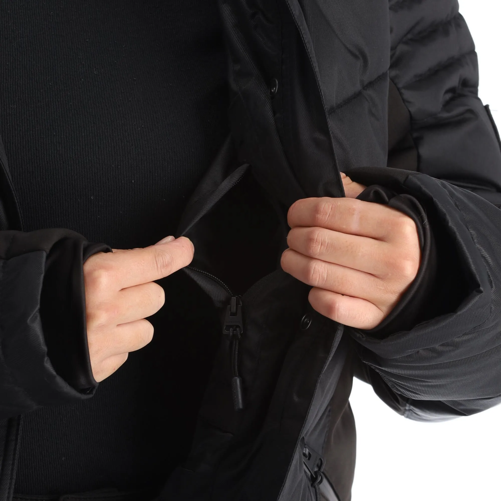 Superdry, Snow Luxe Puffer Skijacke Damen Schwarz 16 Superdry, Snow Luxe Puffer Skijacke Damen Schwarz – Bild 14