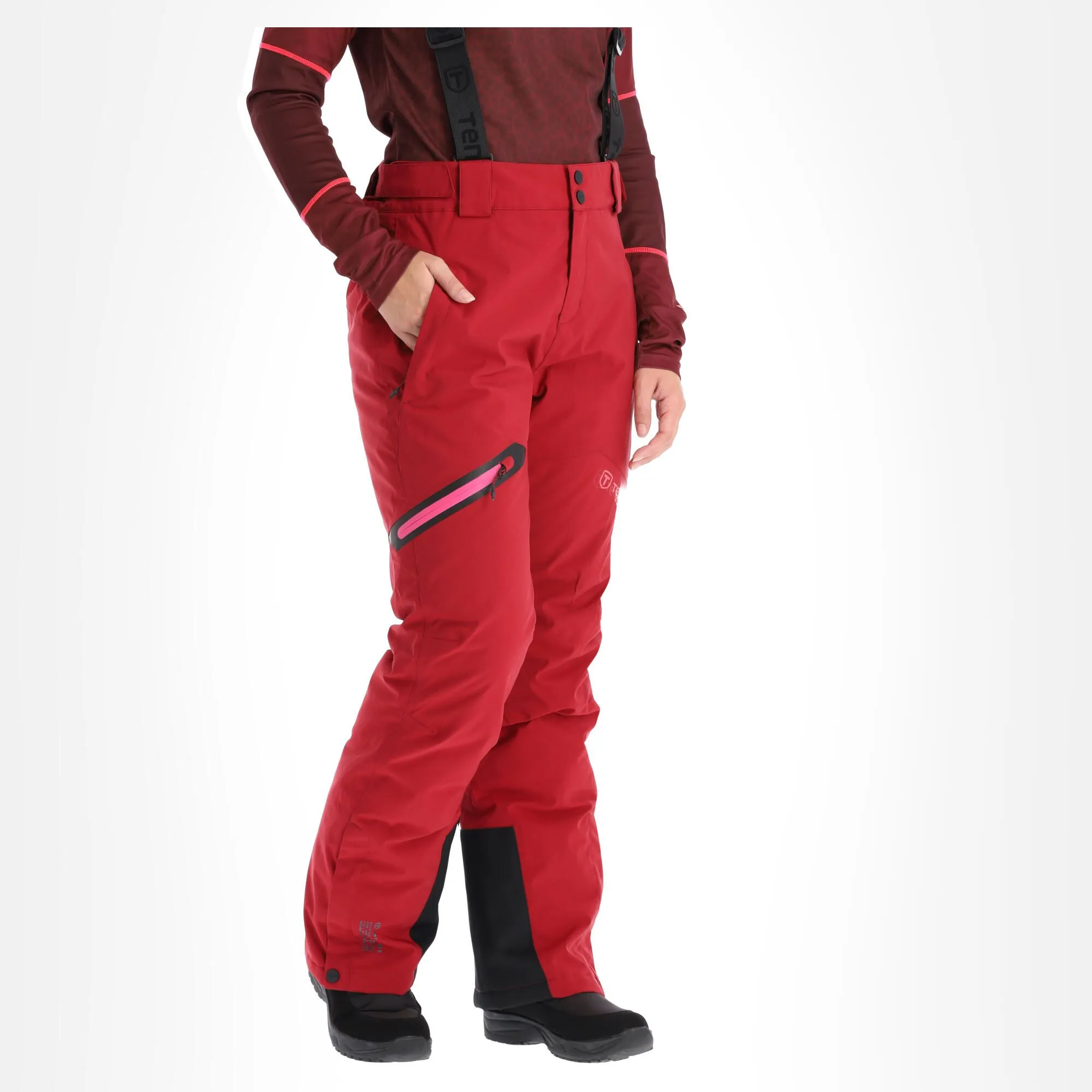 Tenson, Core Ski Pants Skihose Damen Deep Rot 4 Tenson, Core Ski Pants Skihose Damen Deep Rot – Bild 2