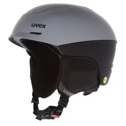 Uvex, Ultra Mips Skihelm Unisex Rhino Mat Grau, Schwarz