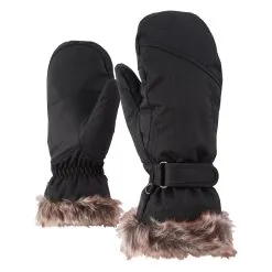 Ziener, Kem Mitten Fäustlinge Damen Stru Schwarz