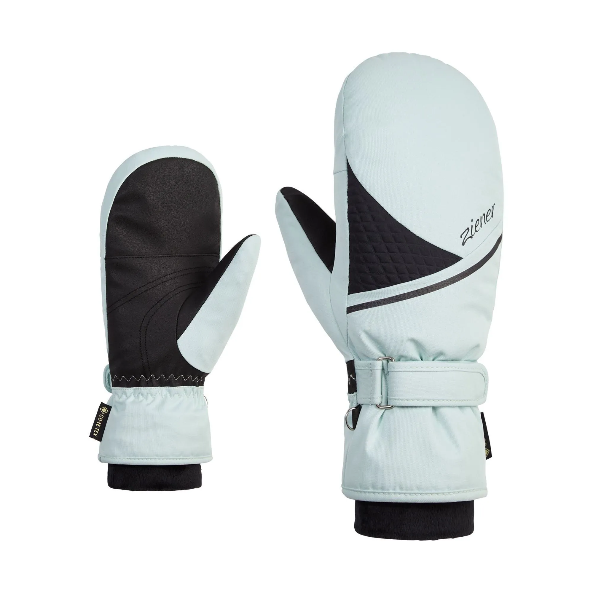 Ziener, Kiani Gtx Mitten Fäustlinge Damen Ice Stru Blau 3 Ziener, Kiani Gtx Mitten Fäustlinge Damen Ice Stru Blau