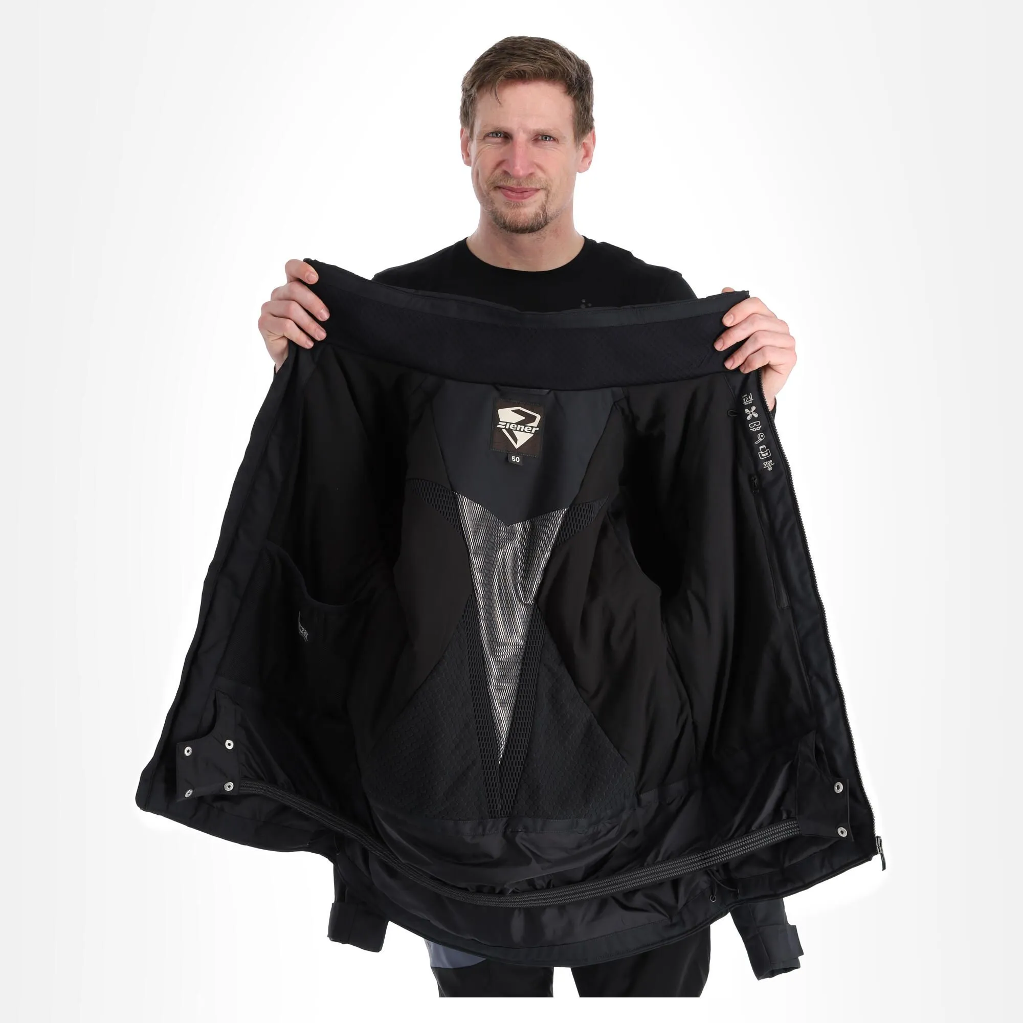 Ziener, Toroa Skijacke Herren Schwarz 8 Ziener, Toroa Skijacke Herren Schwarz – Bild 6