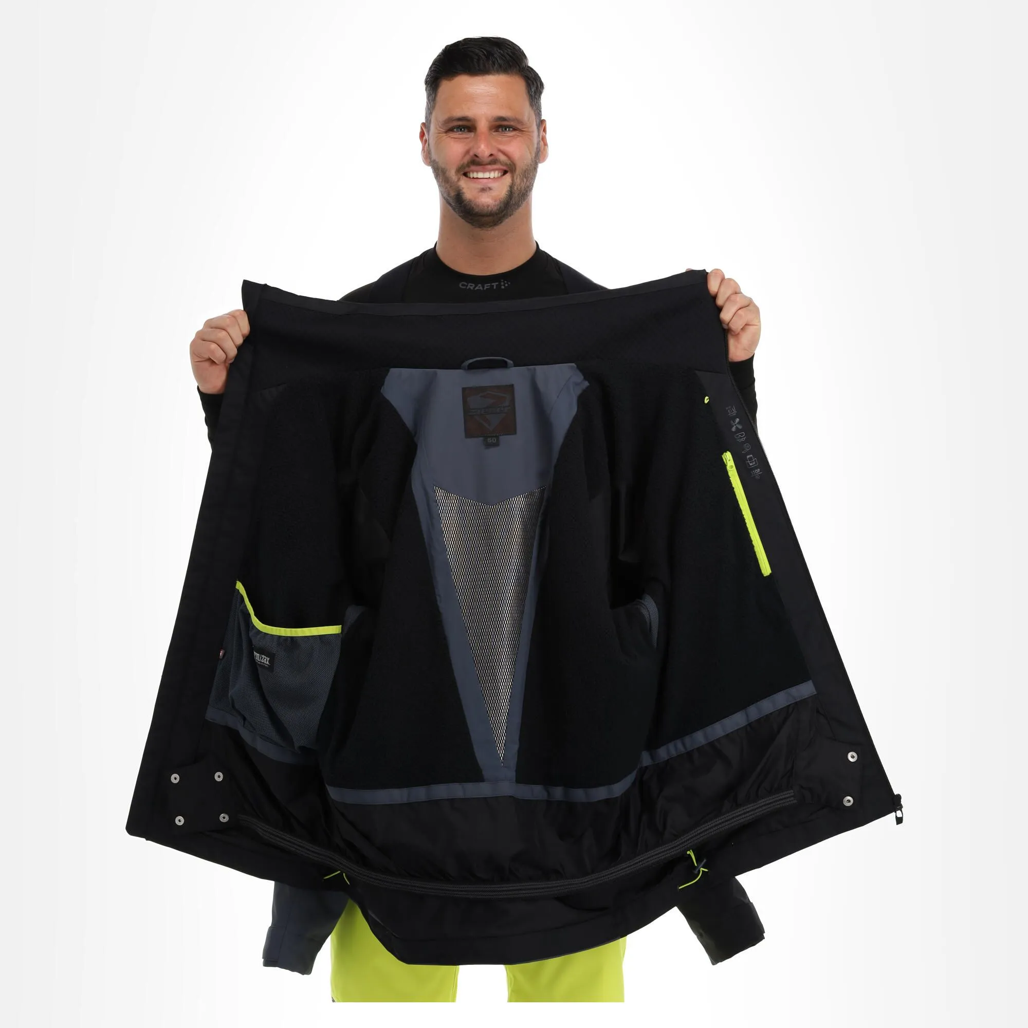 Ziener, Tungua Skijacke Herren Ombre Grau, Schwarz 8 Ziener, Tungua Skijacke Herren Ombre Grau, Schwarz – Bild 6